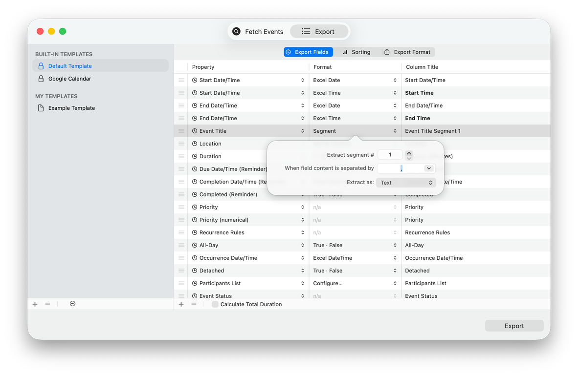 Export Calendars Pro screenshot 2